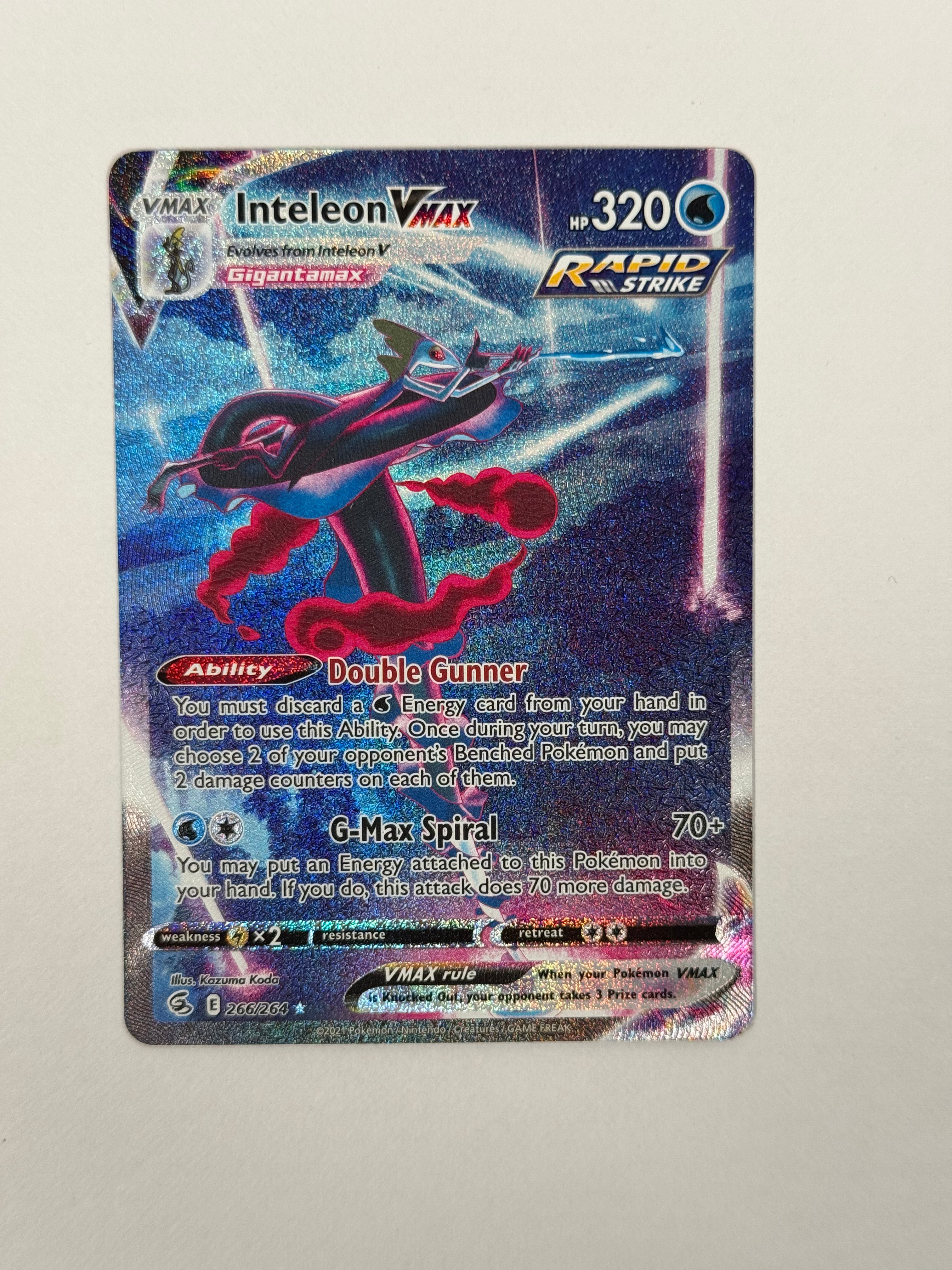 2021 Fusion Strike Inteleon Vmax Alt Art 266/264