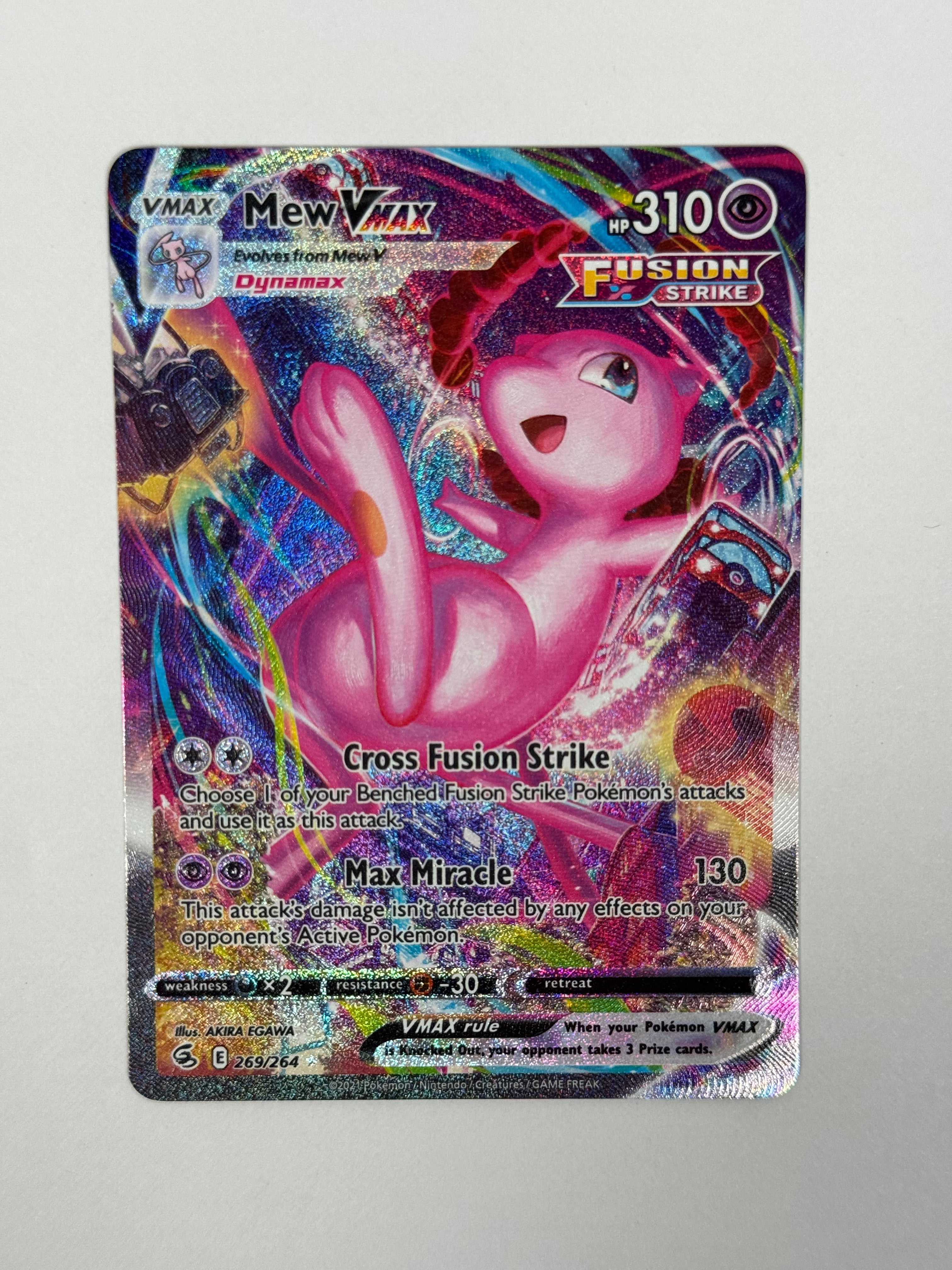 2021 Fusion Strike Mew Vmax Alt Art 269/264