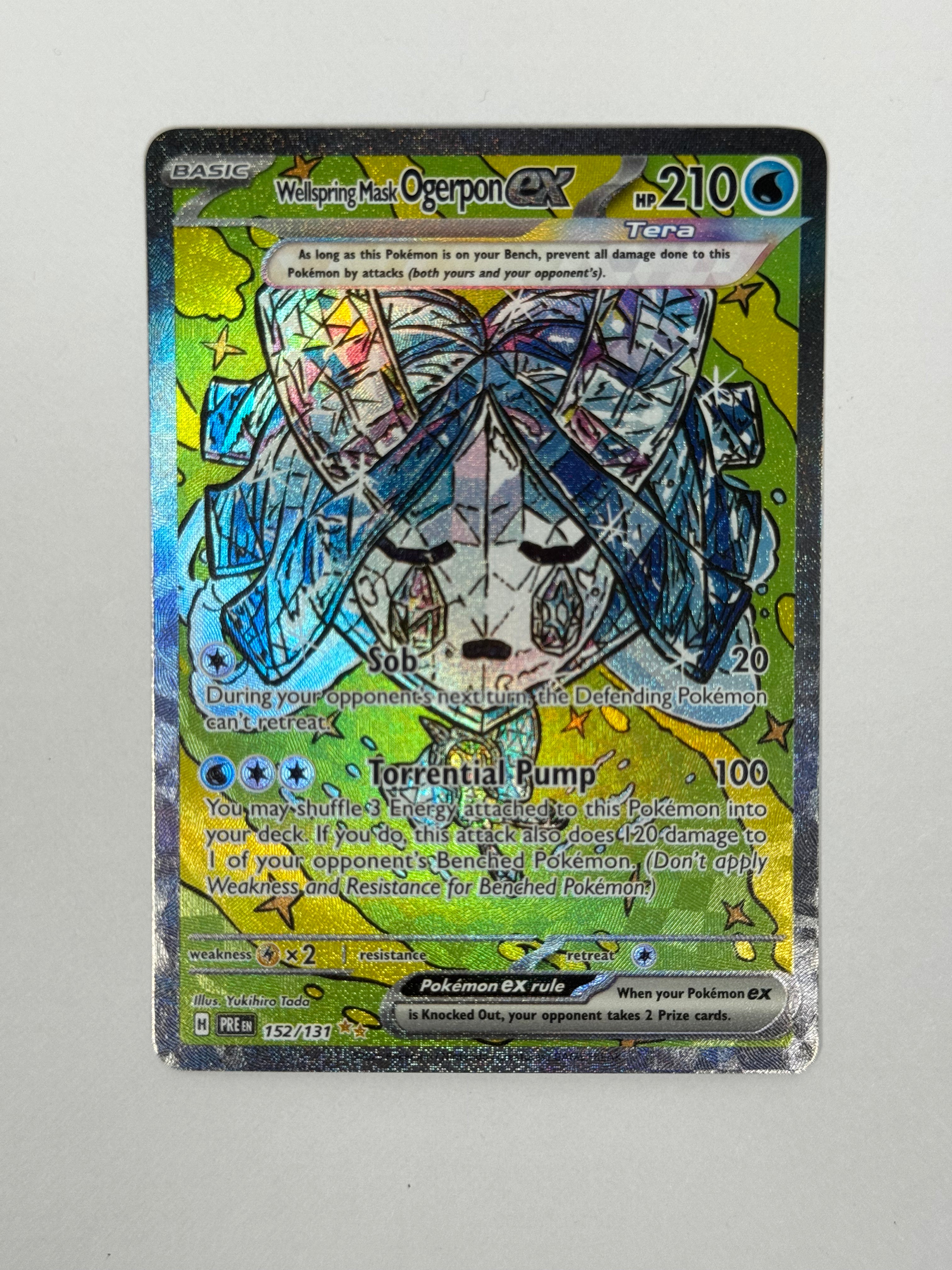2025 Prismatic Evolutions Wellspring Mask Ogerpon ex SIR 152/131