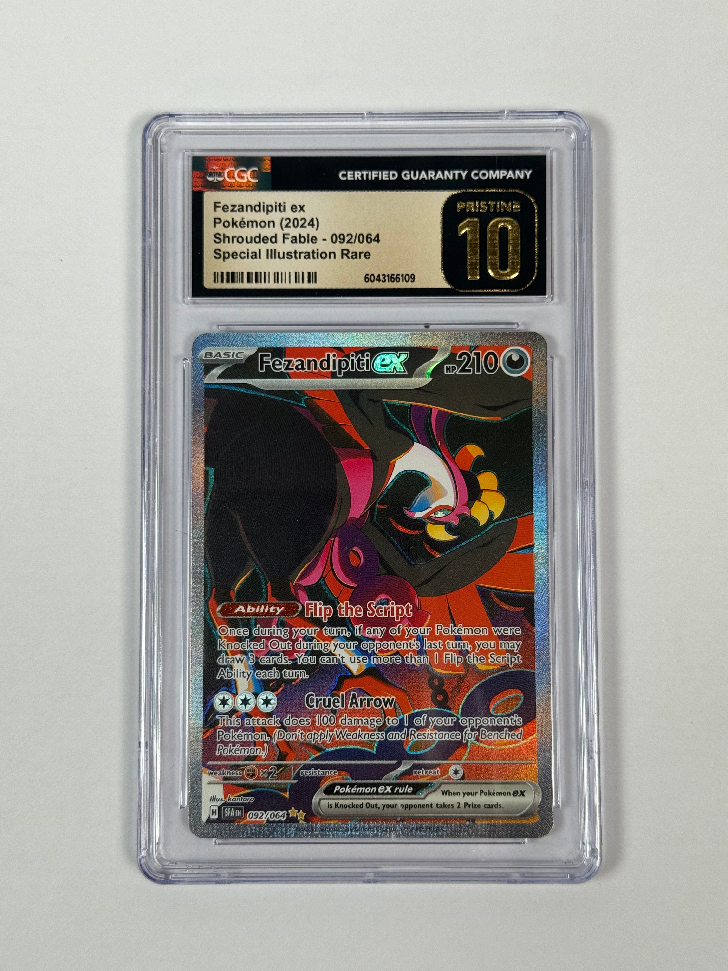 CGC 10 Shrouded Fable Fezandipiti ex SIR 092/064