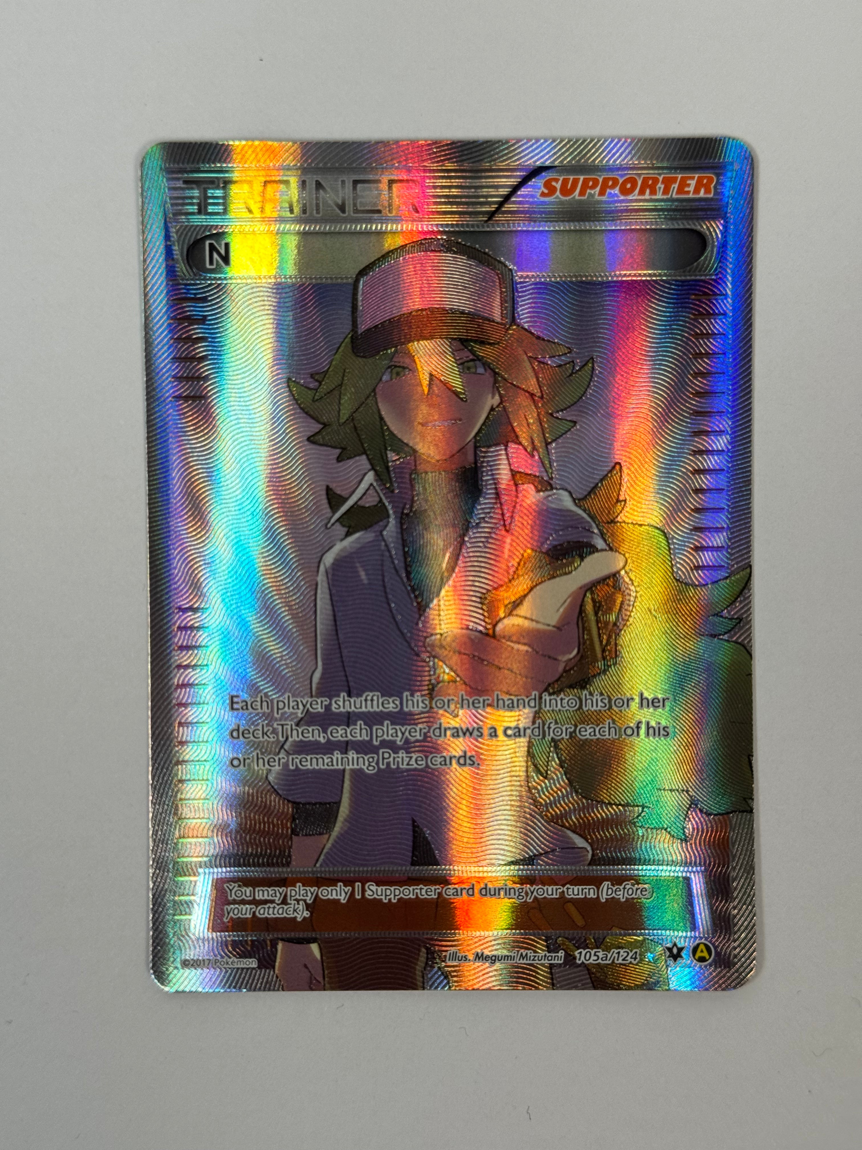 2017 Fates Collide Trainer N Full Art 105a/124