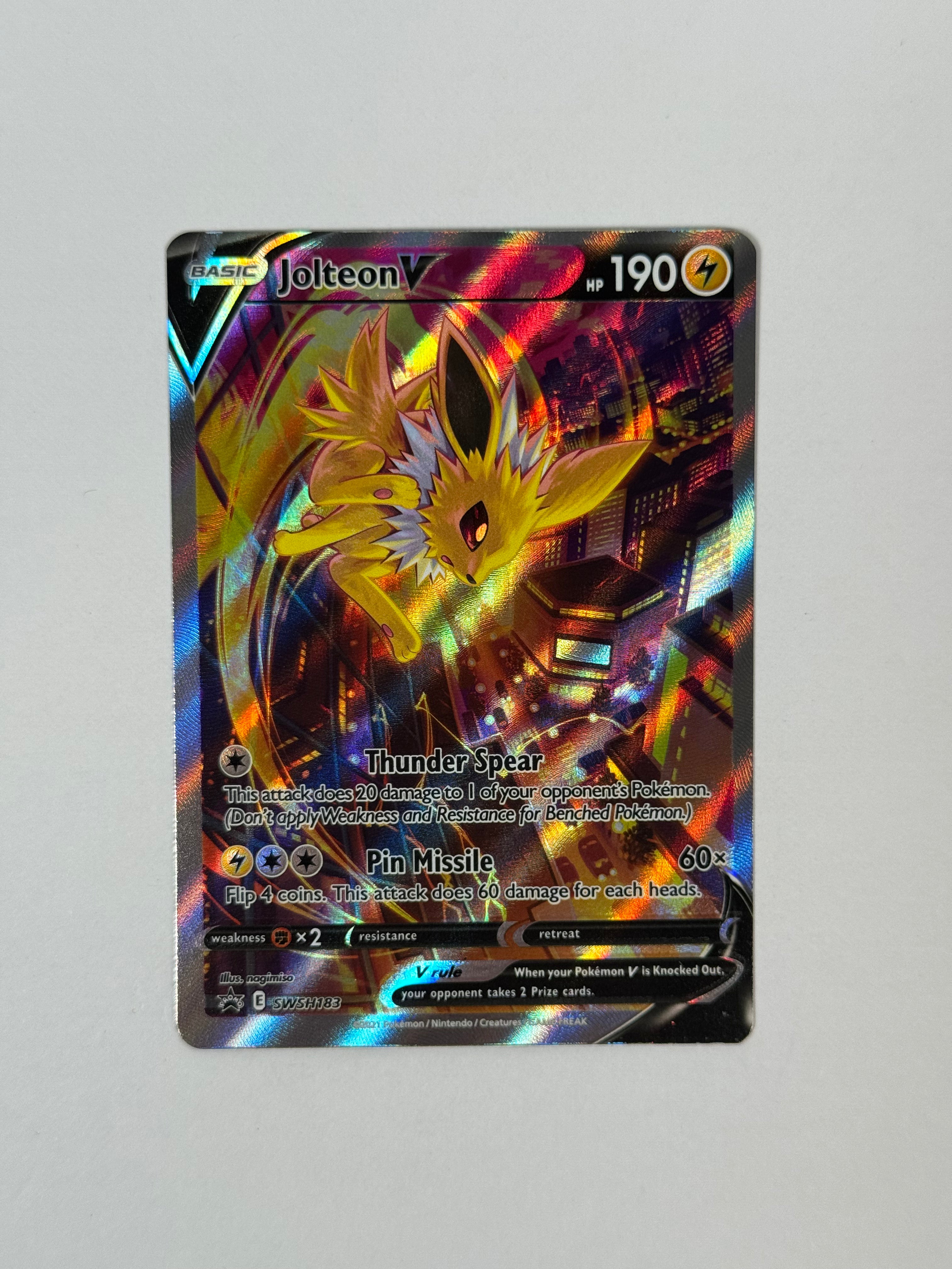 2021 Black Star Promo Jolteon V Alt Art SWSH183