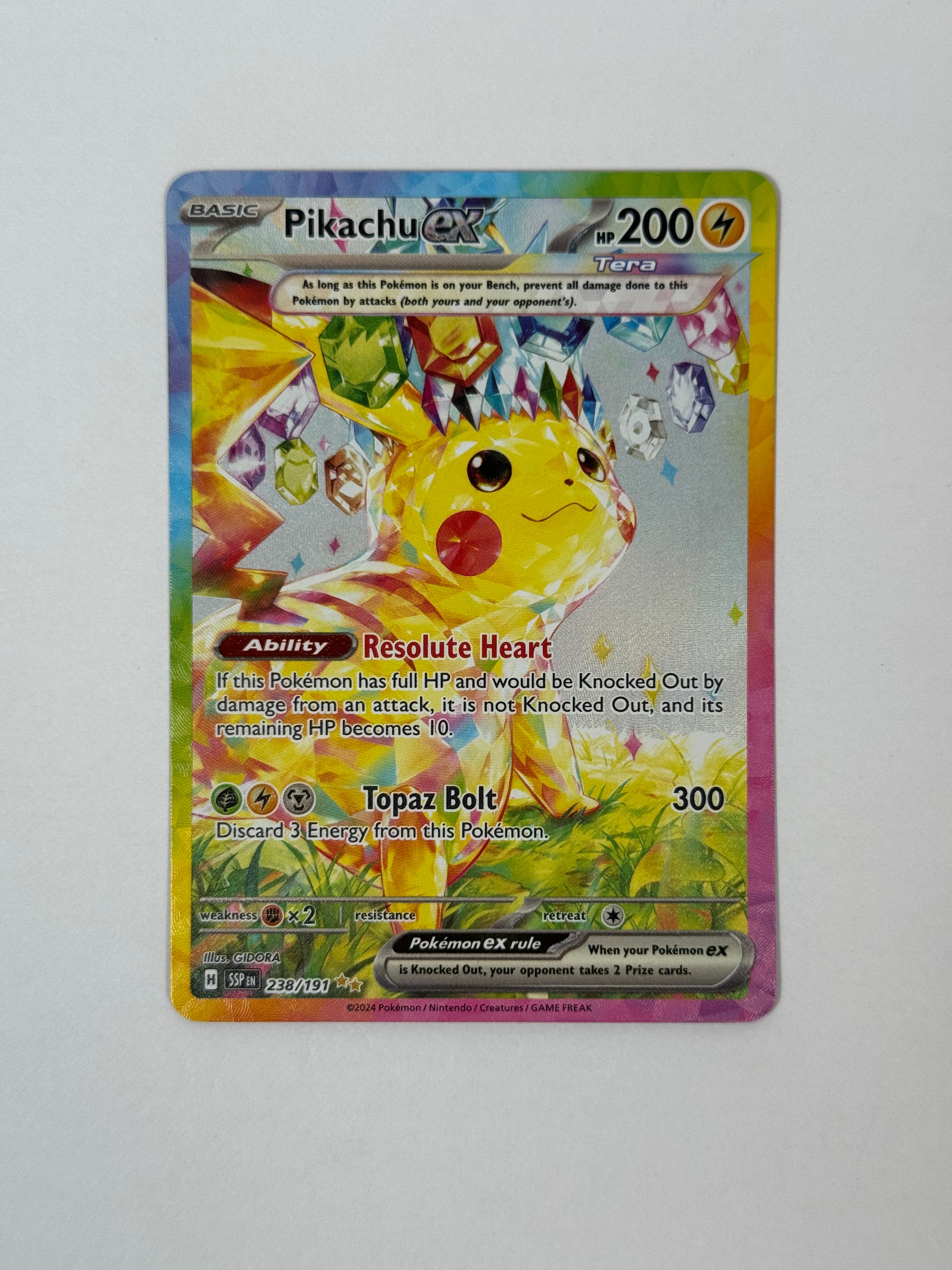 2024 Surging Sparks Pikachu ex SIR 238/191