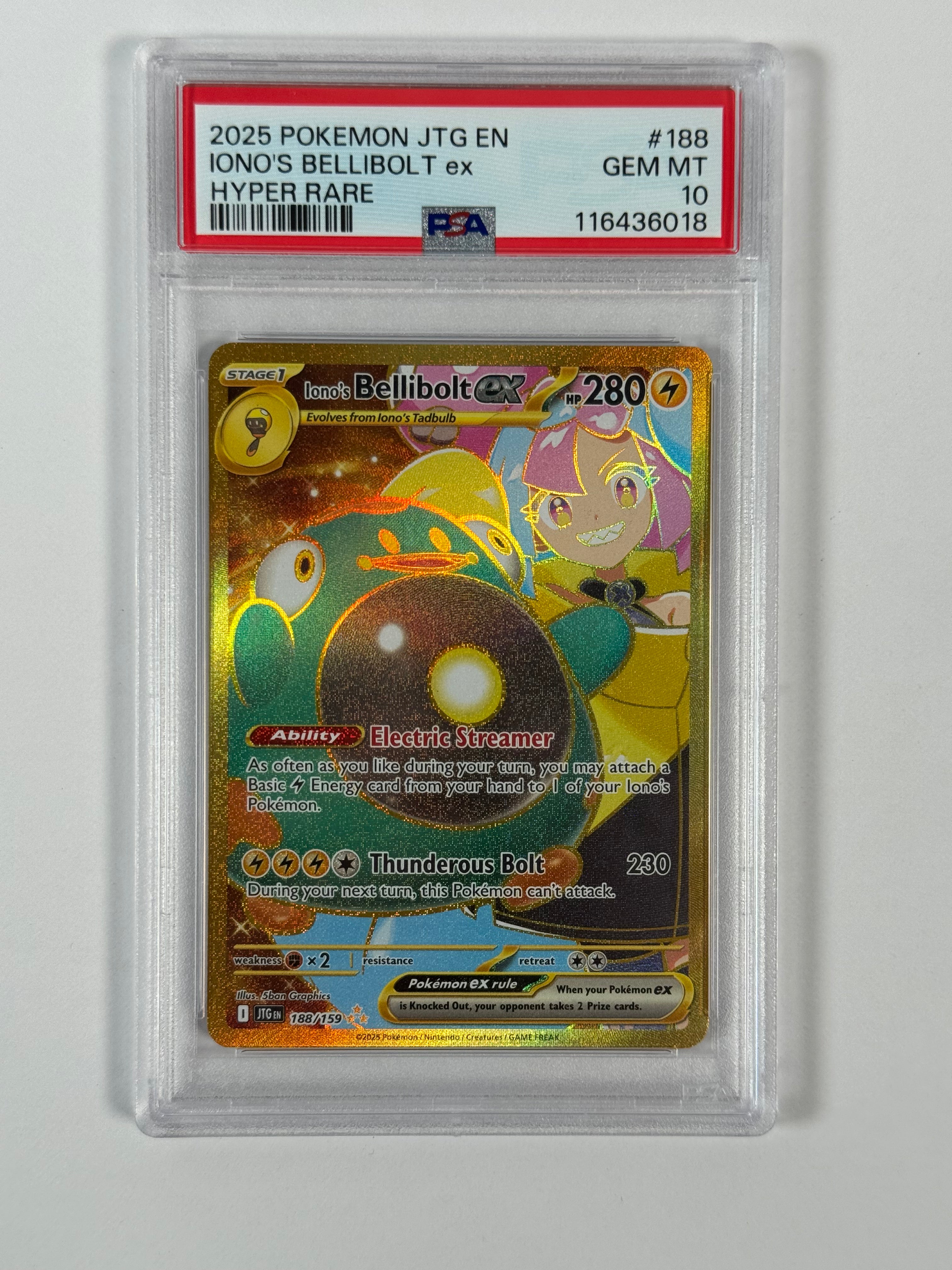 PSA 10 Journey Together Iono's Bellibolt ex Hyper Rare 188/159