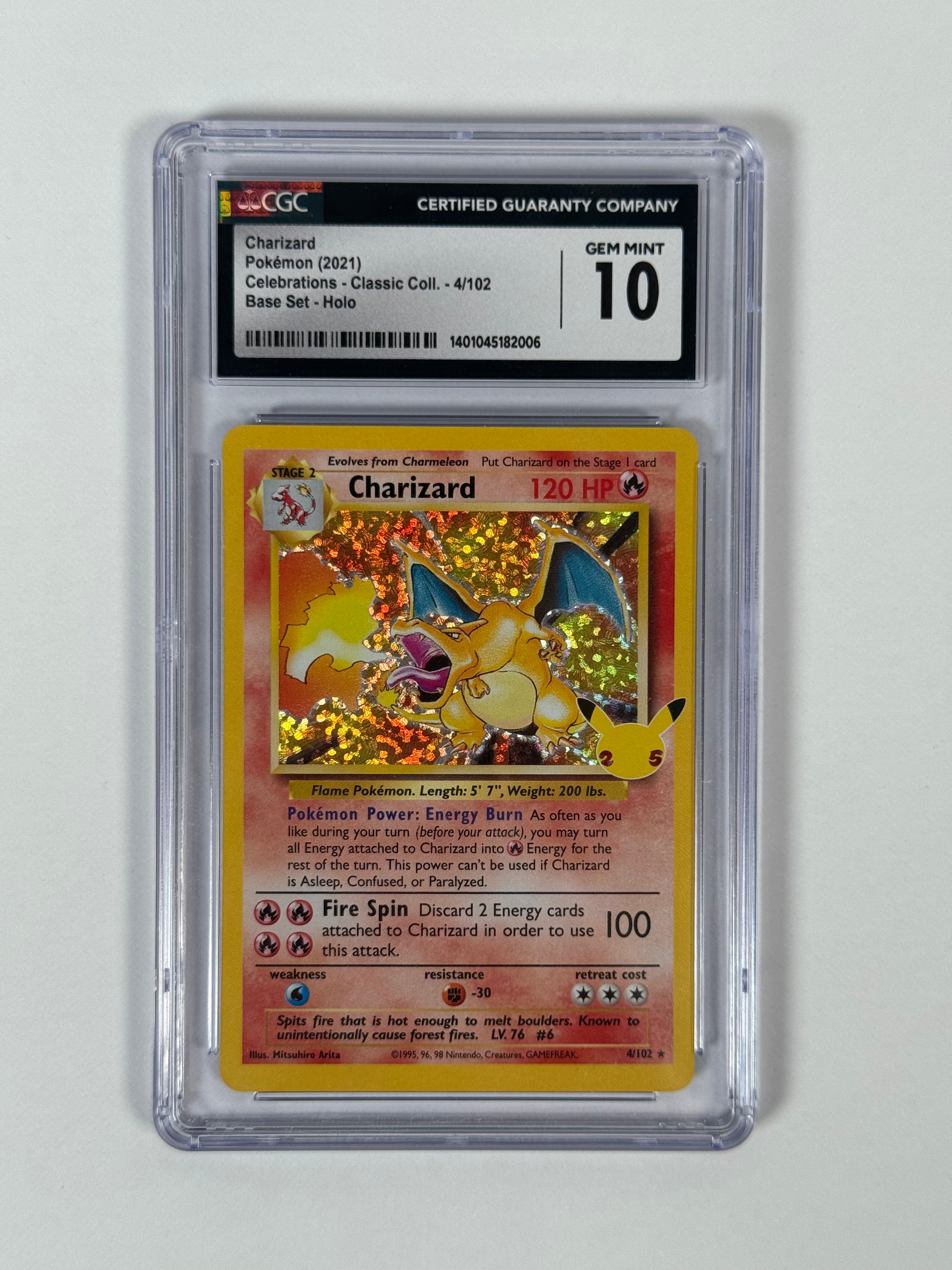 CGC 10 Celebrations Charizard Holo 4/102