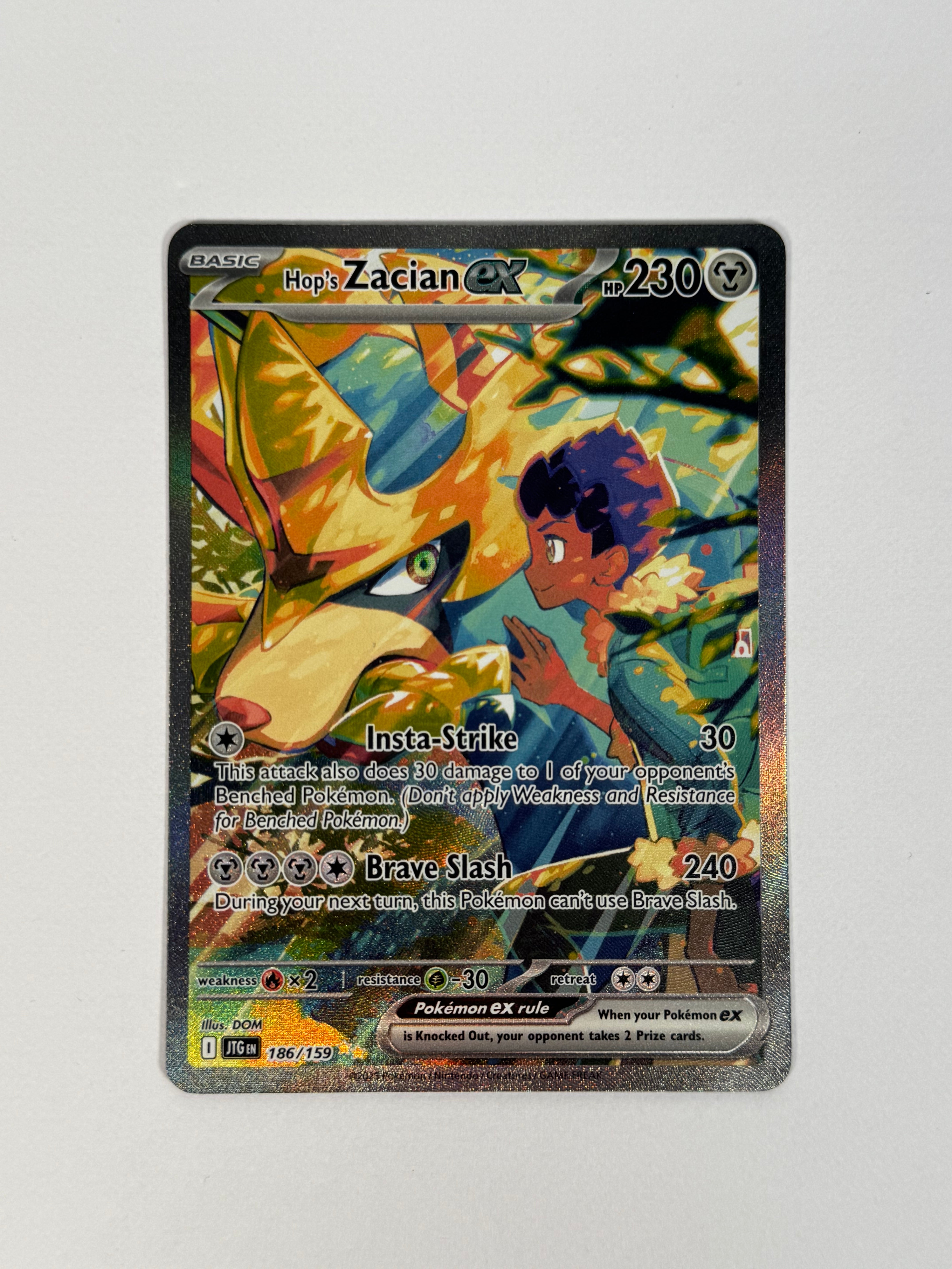 2025 Journey Together Hop's Zacian ex SIR 186/159