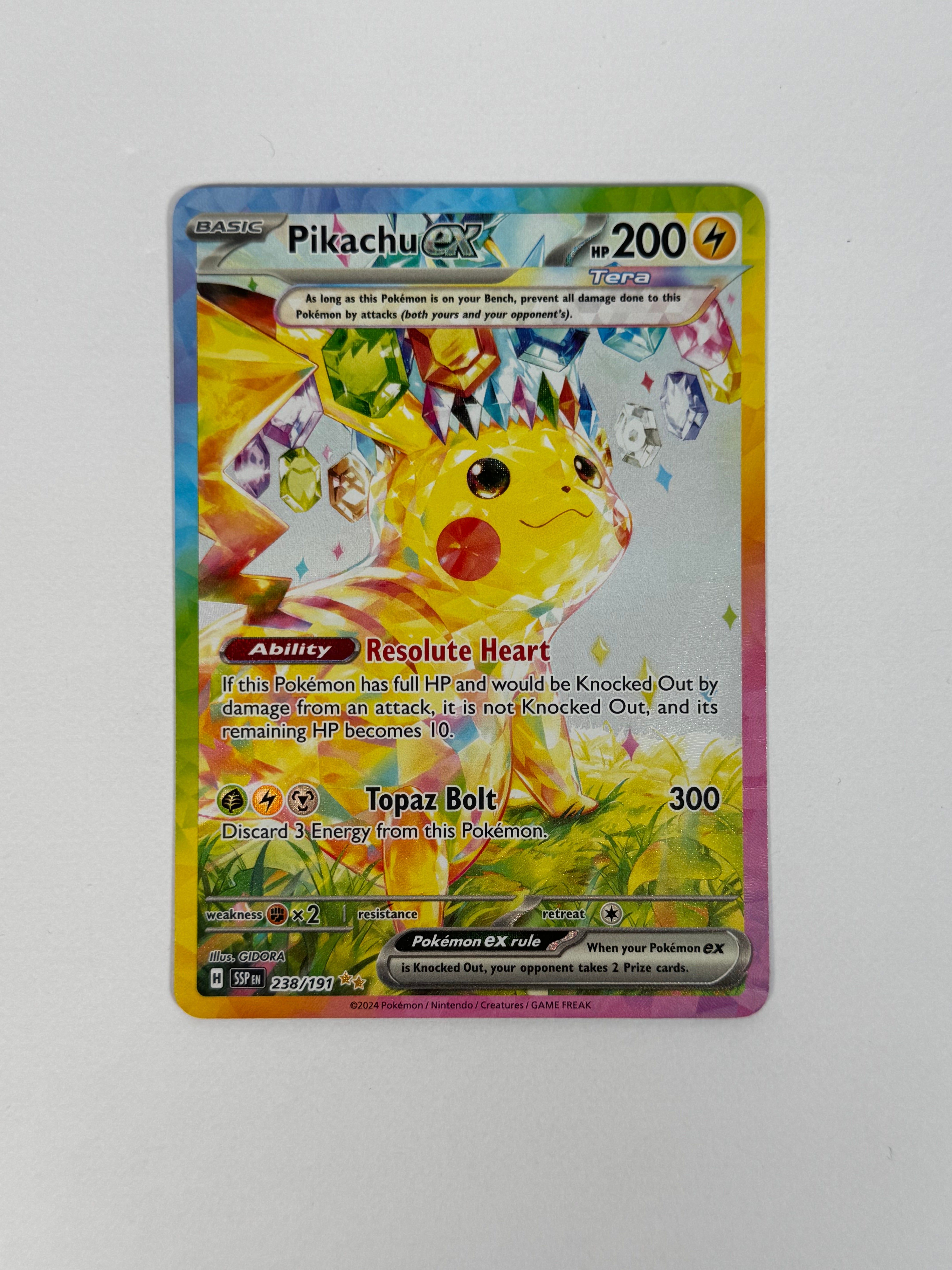 2024 Surging Sparks Pikachu ex SIR 238/191