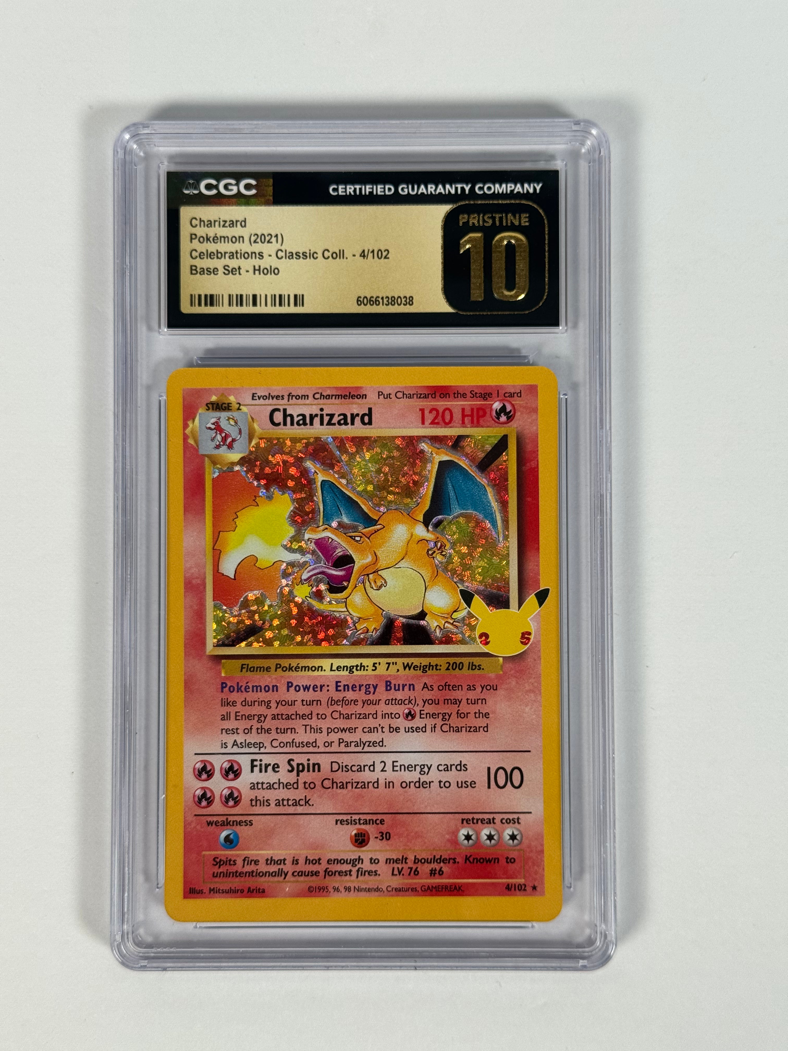 CGC 10 Celebrations Charizard Holo 4/102