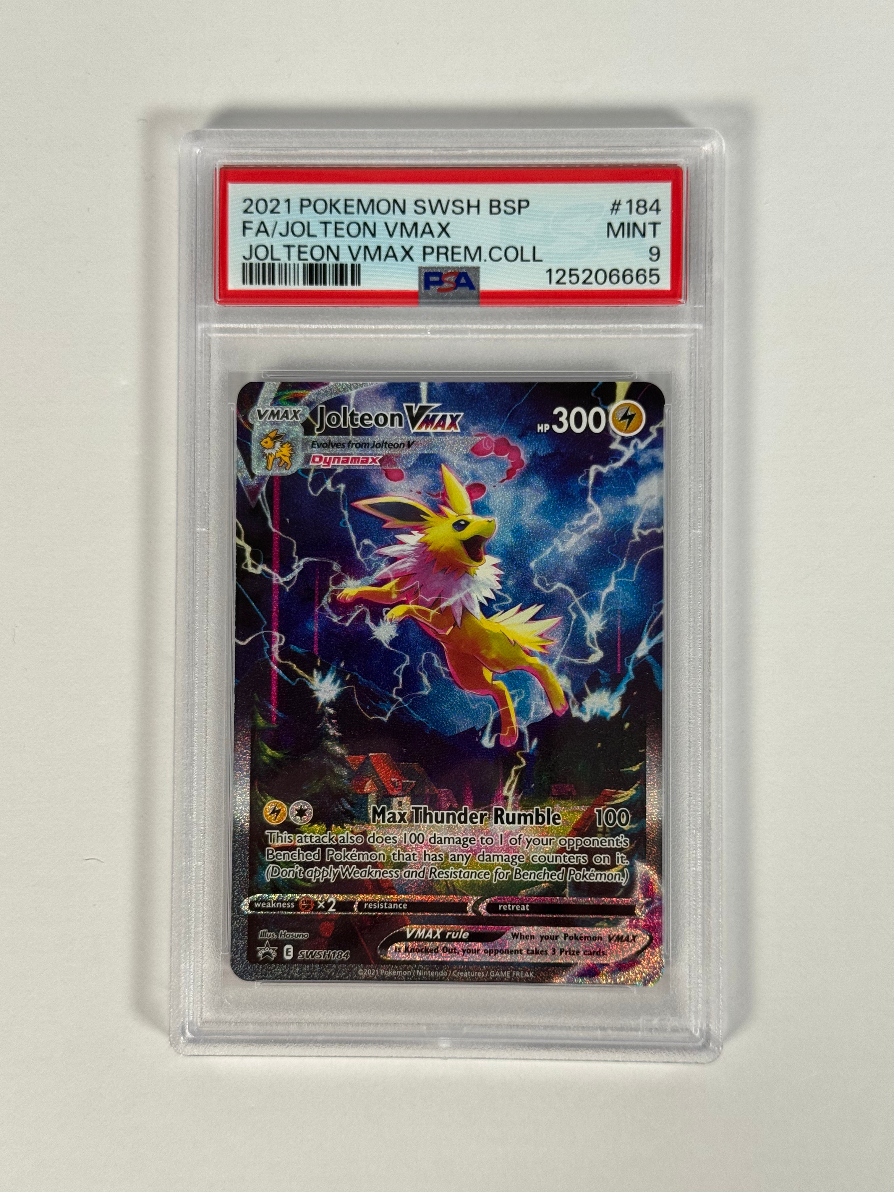 PSA 9 Black Star Promo Jolteon VMAX SWSH184