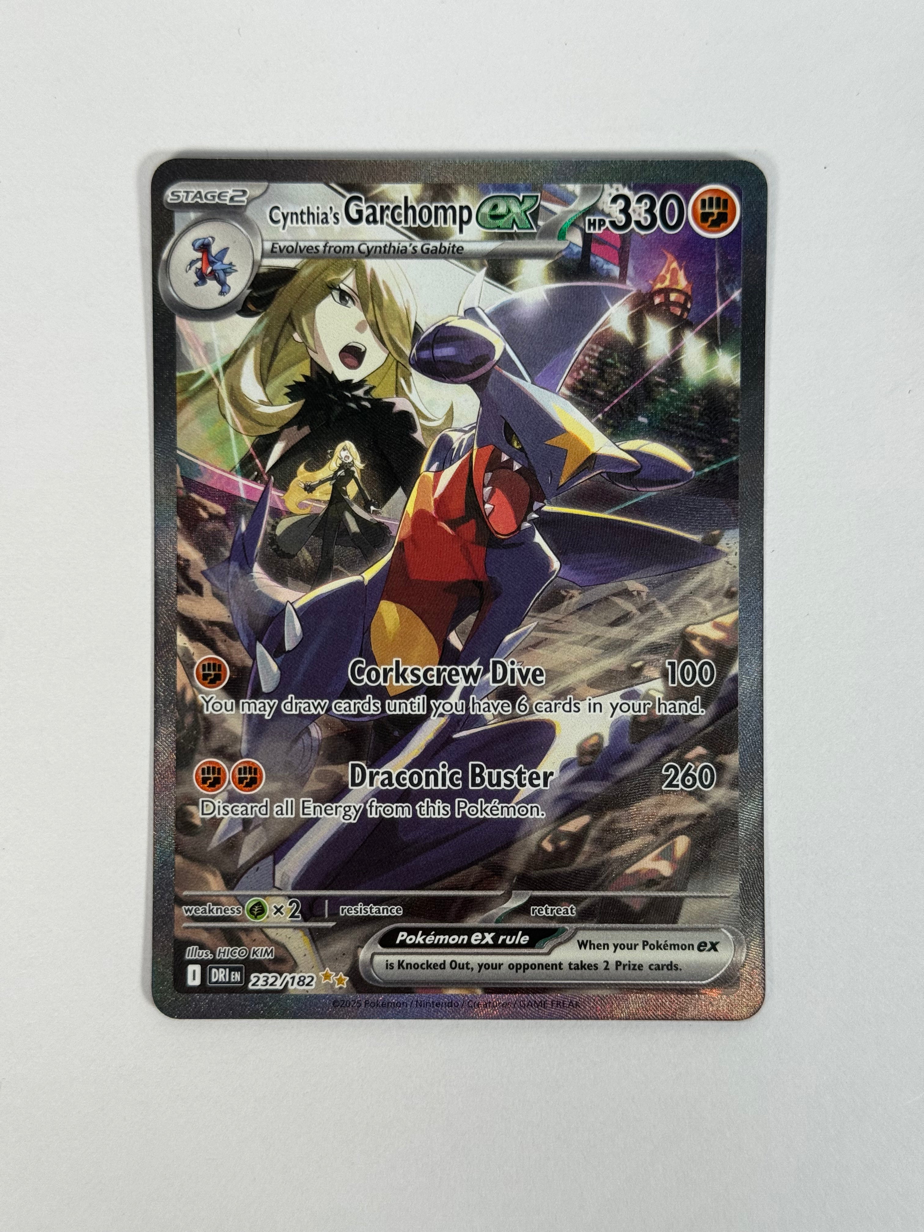 2025 Destined Rivals Cynthia's Garchomp ex SIR 232/182