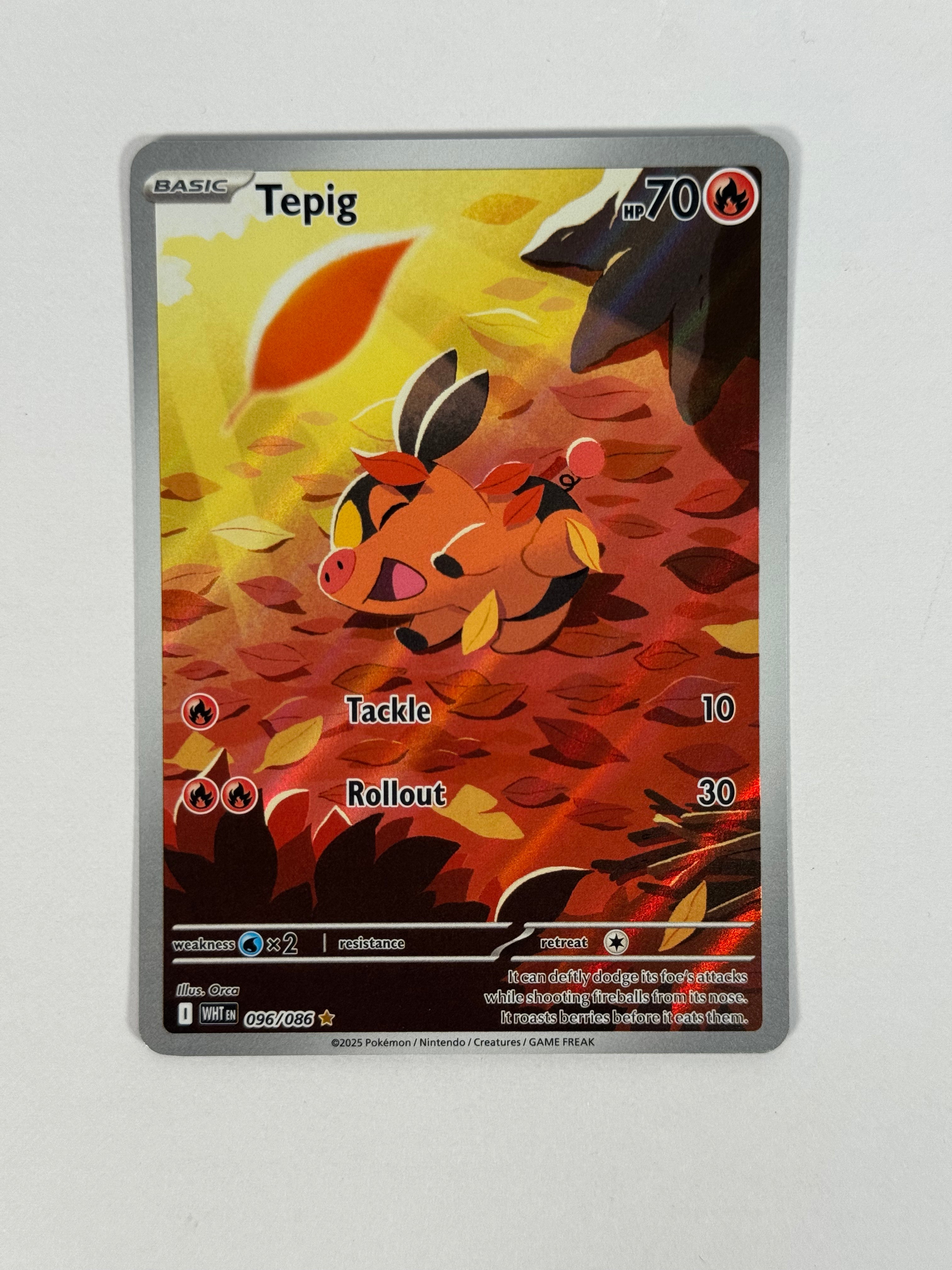 2025 White Flare Tepig IR 096/086