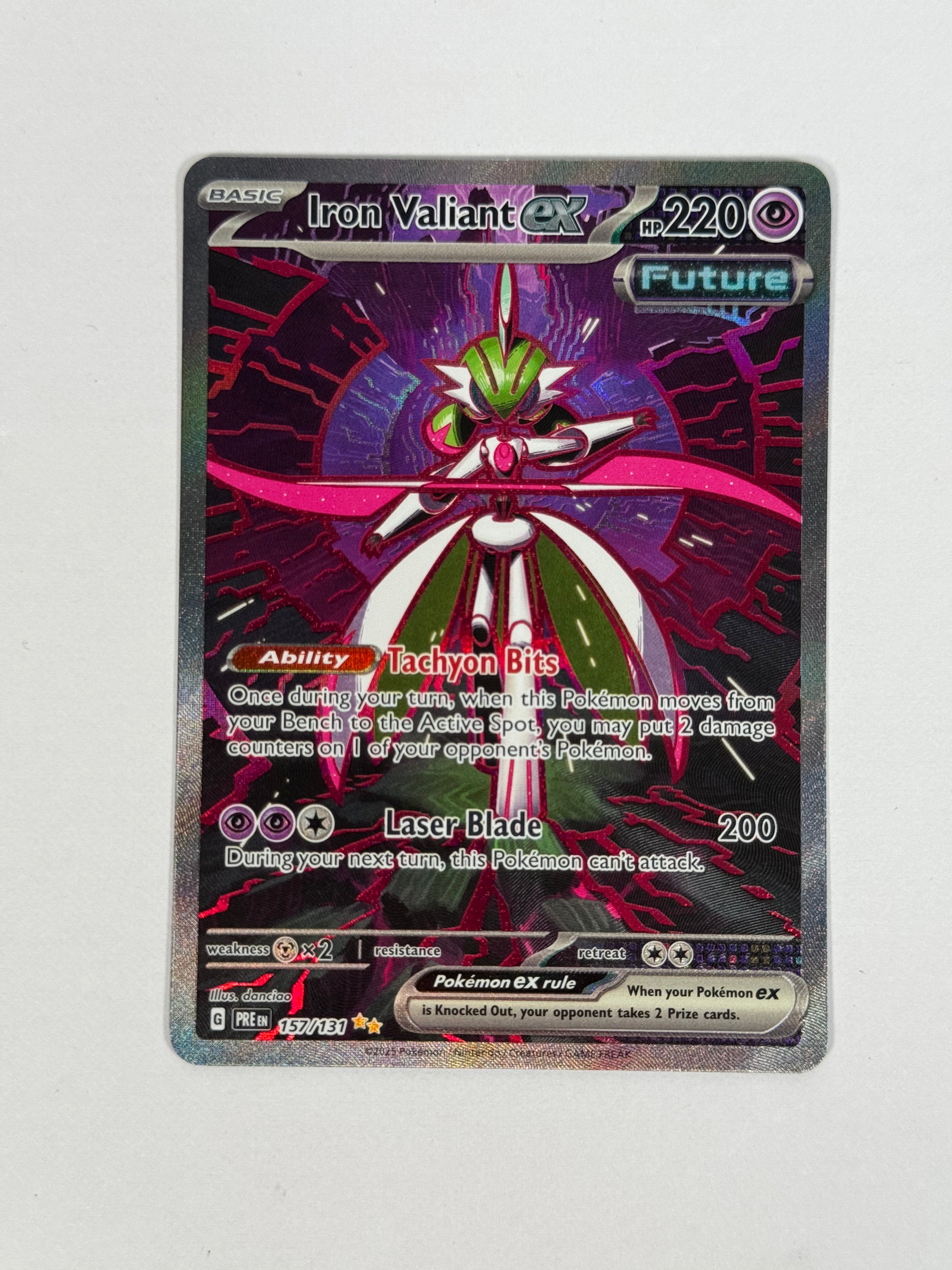 2025 Prismatic Evolutions Iron Valiant ex SIR 157/131