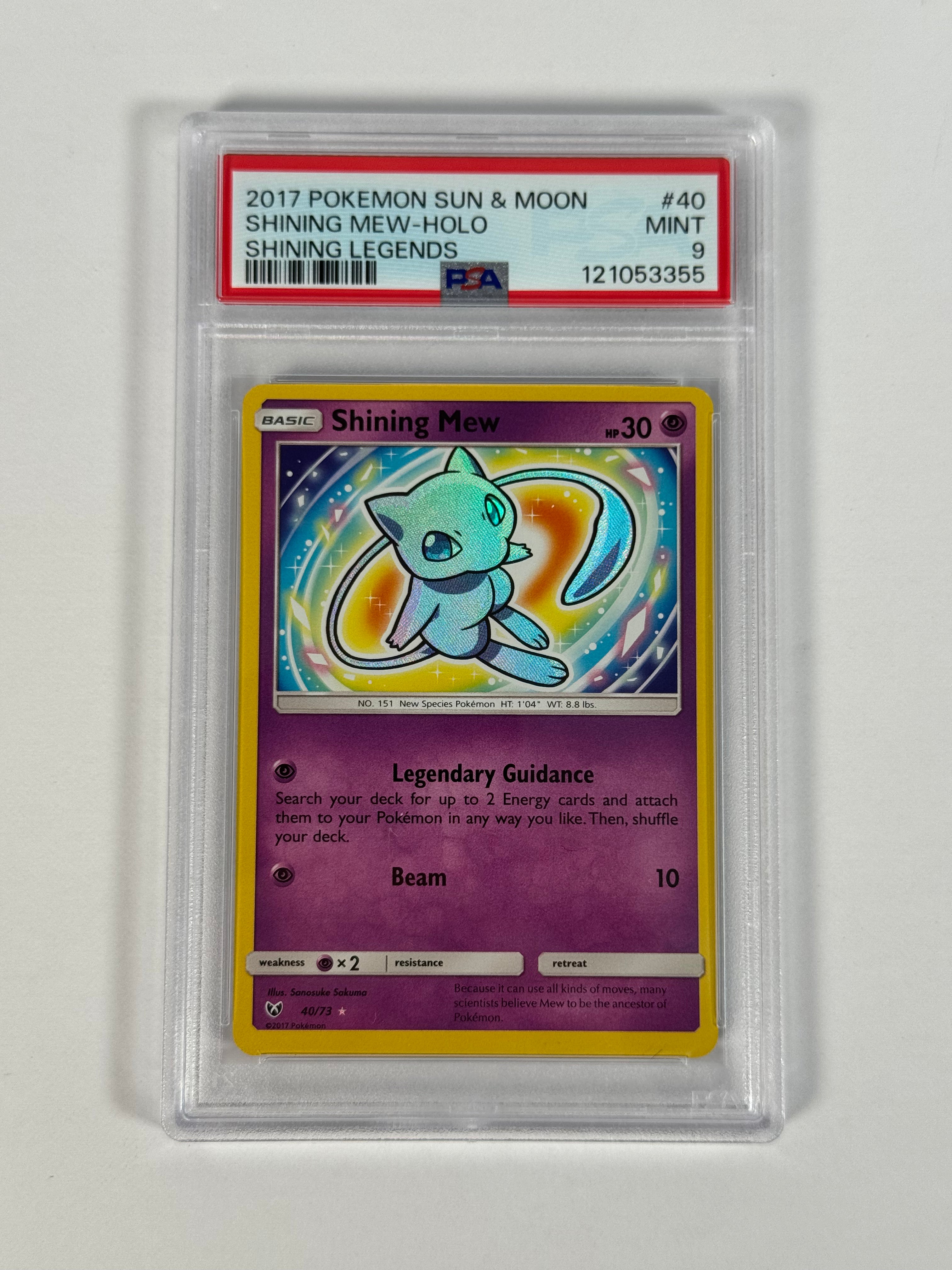 PSA 9 Shining Legends Shining Mew Holo 40/73