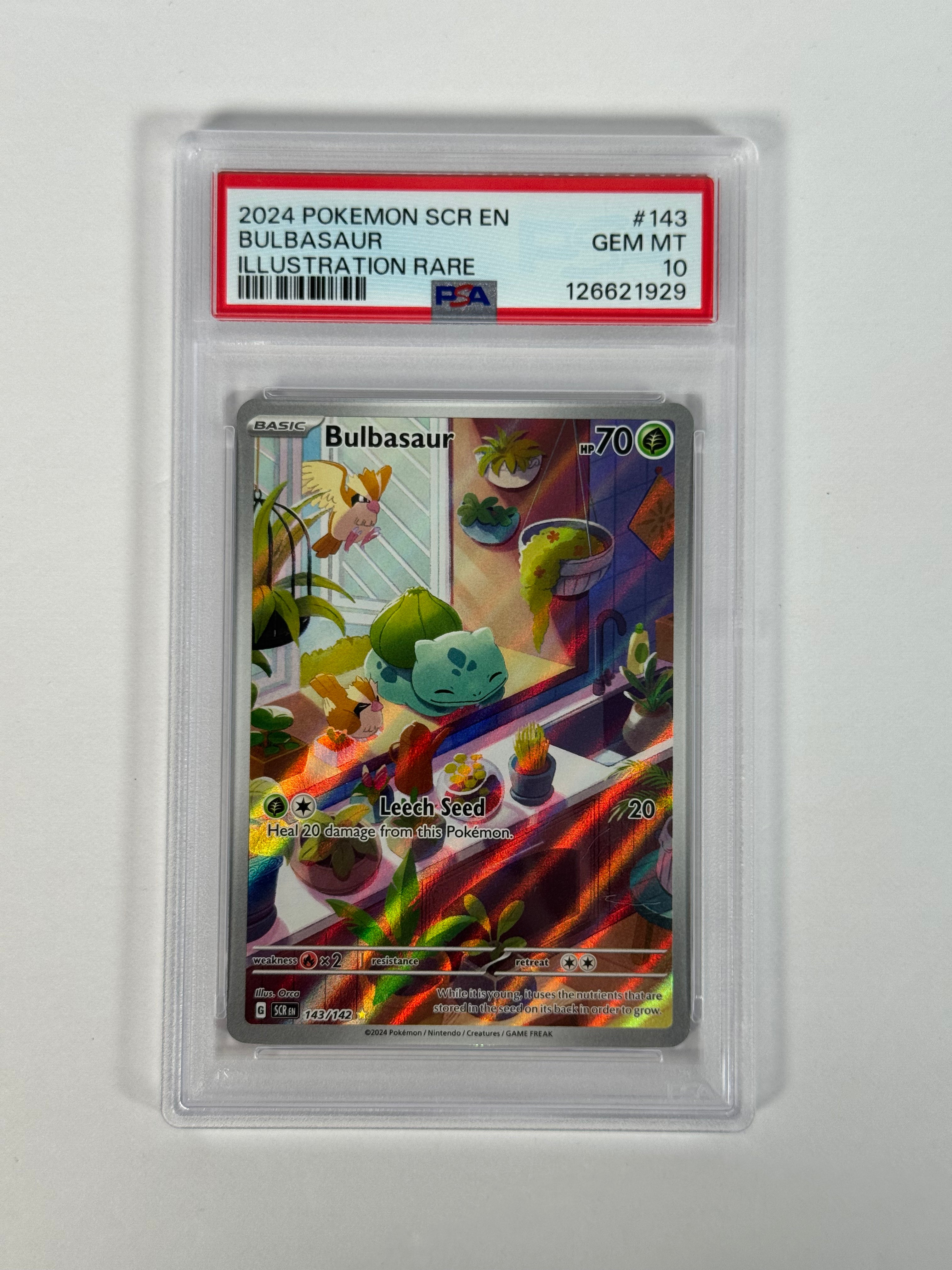 PSA 10 Stellar Crown Bulbasaur IR 143/142