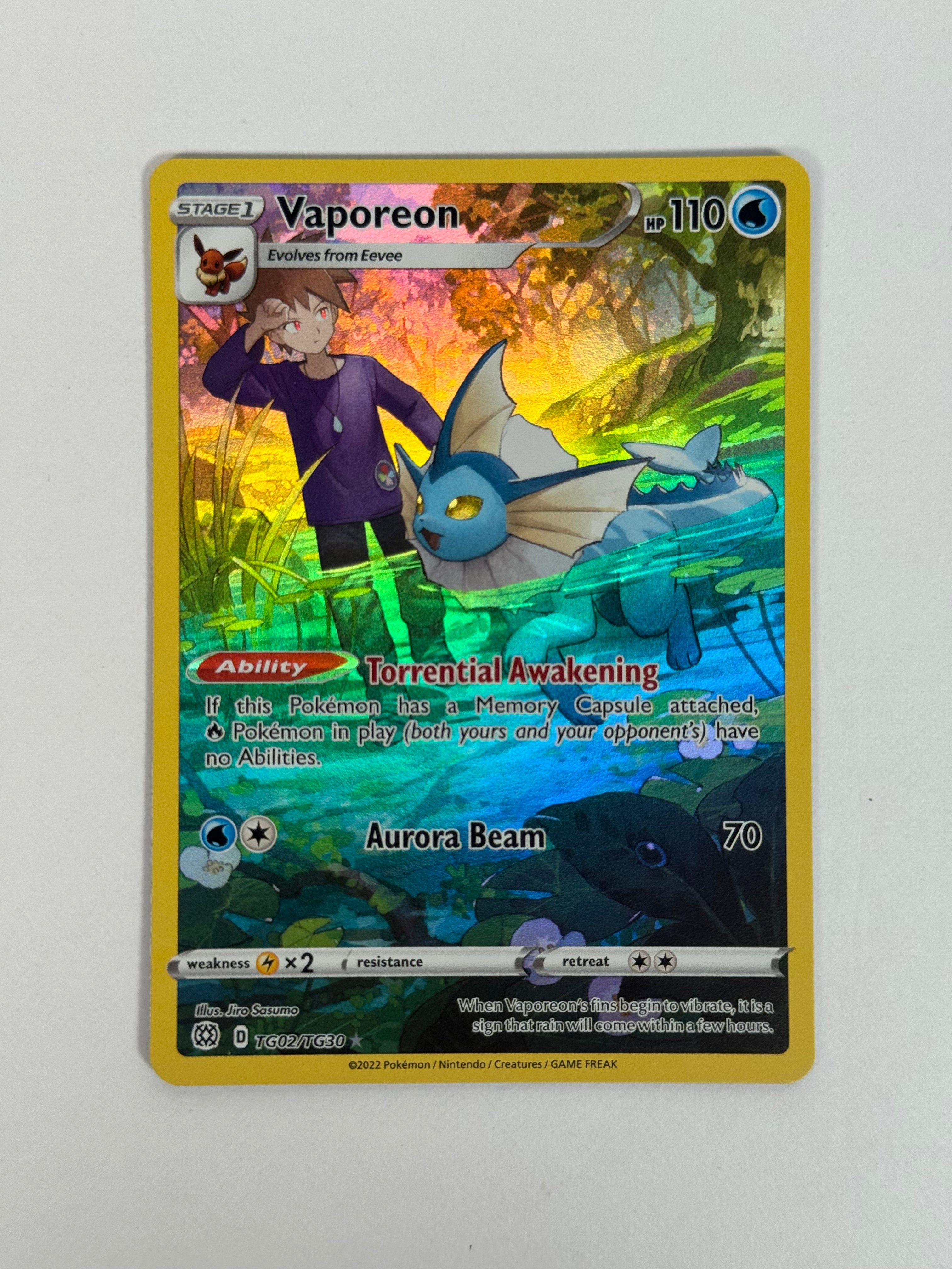 2022 Brilliant Stars Vaporeon TG02/TG30