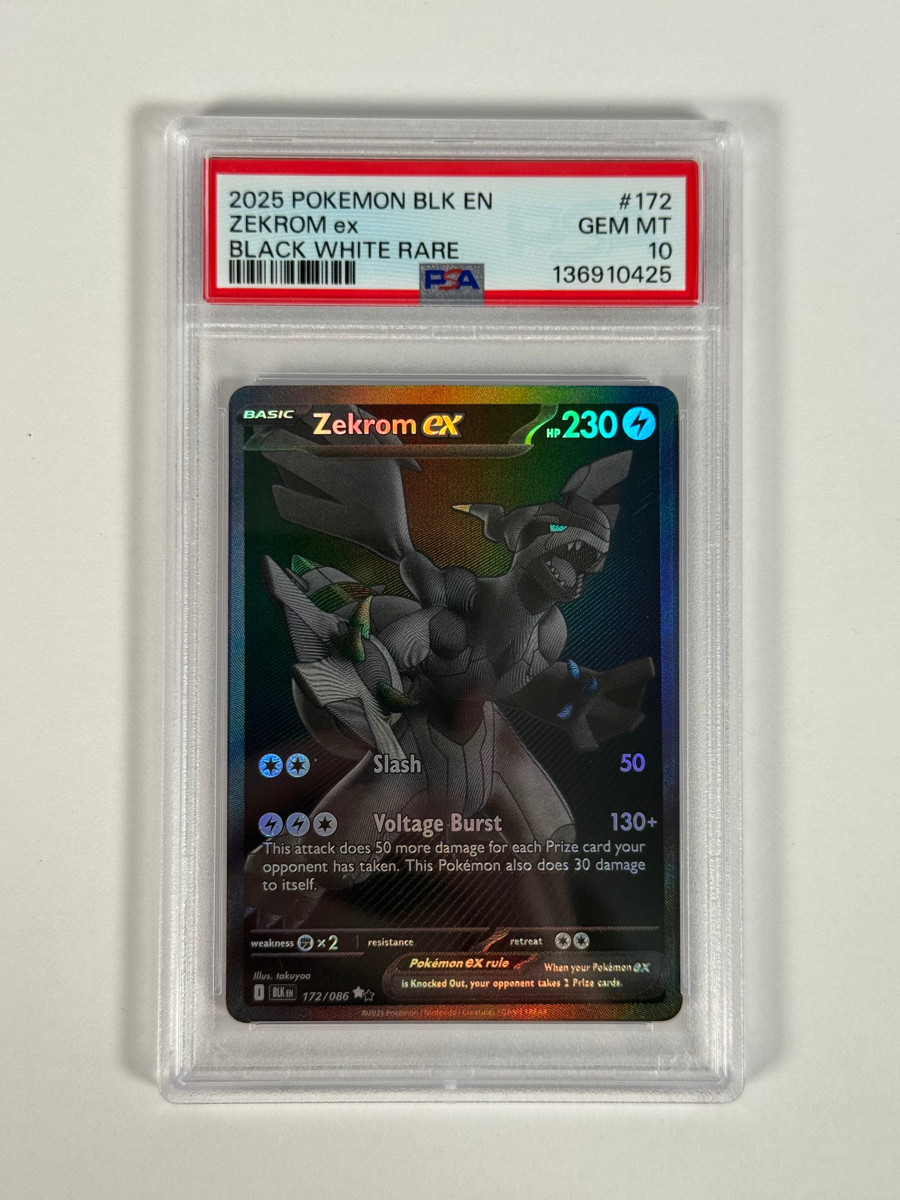 PSA 10 Black Bolt Zekrom ex BWR 172/086