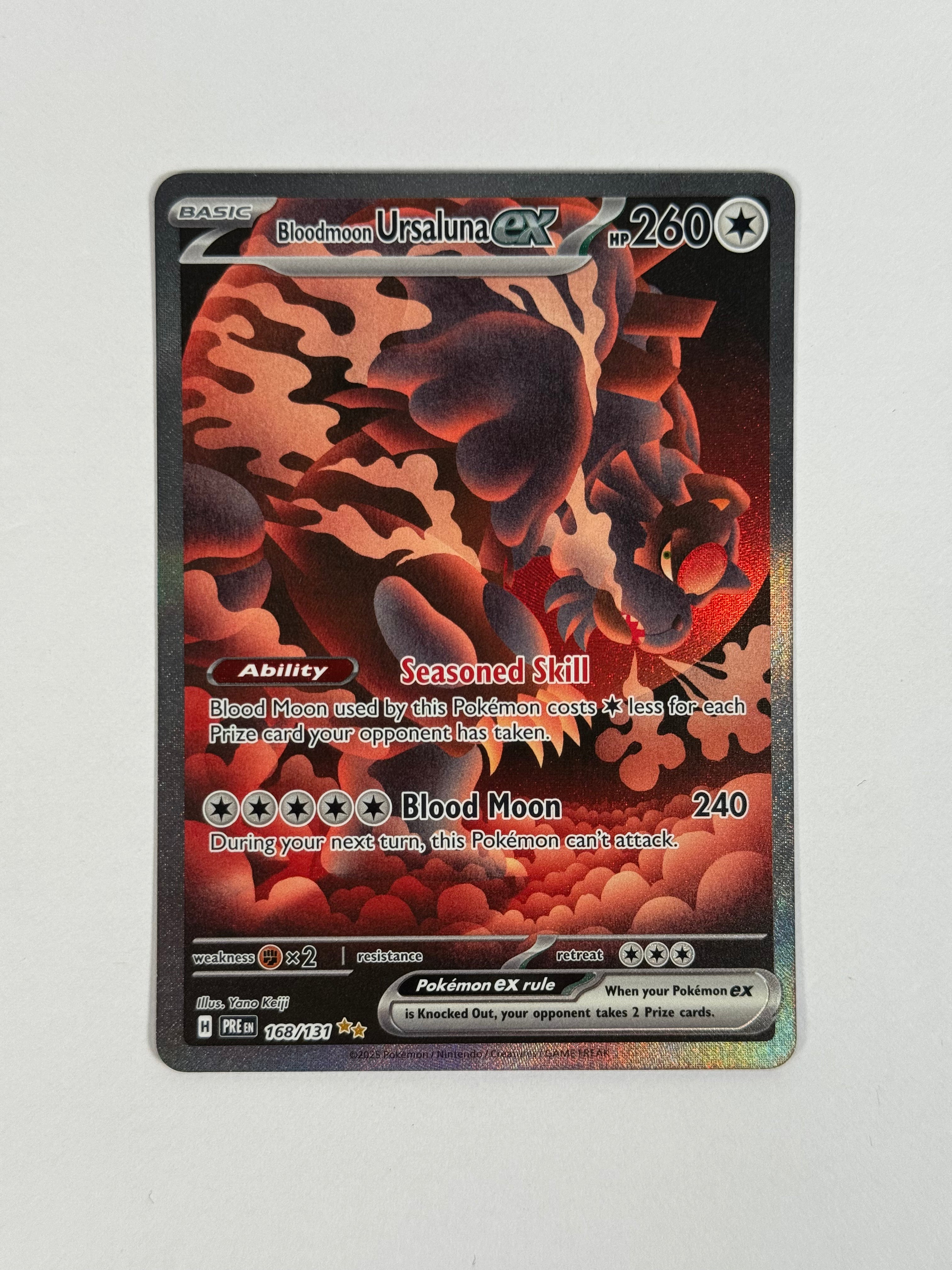 2025 Prismatic Evolutions Bloodmoon Ursaluna ex SIR 168/131
