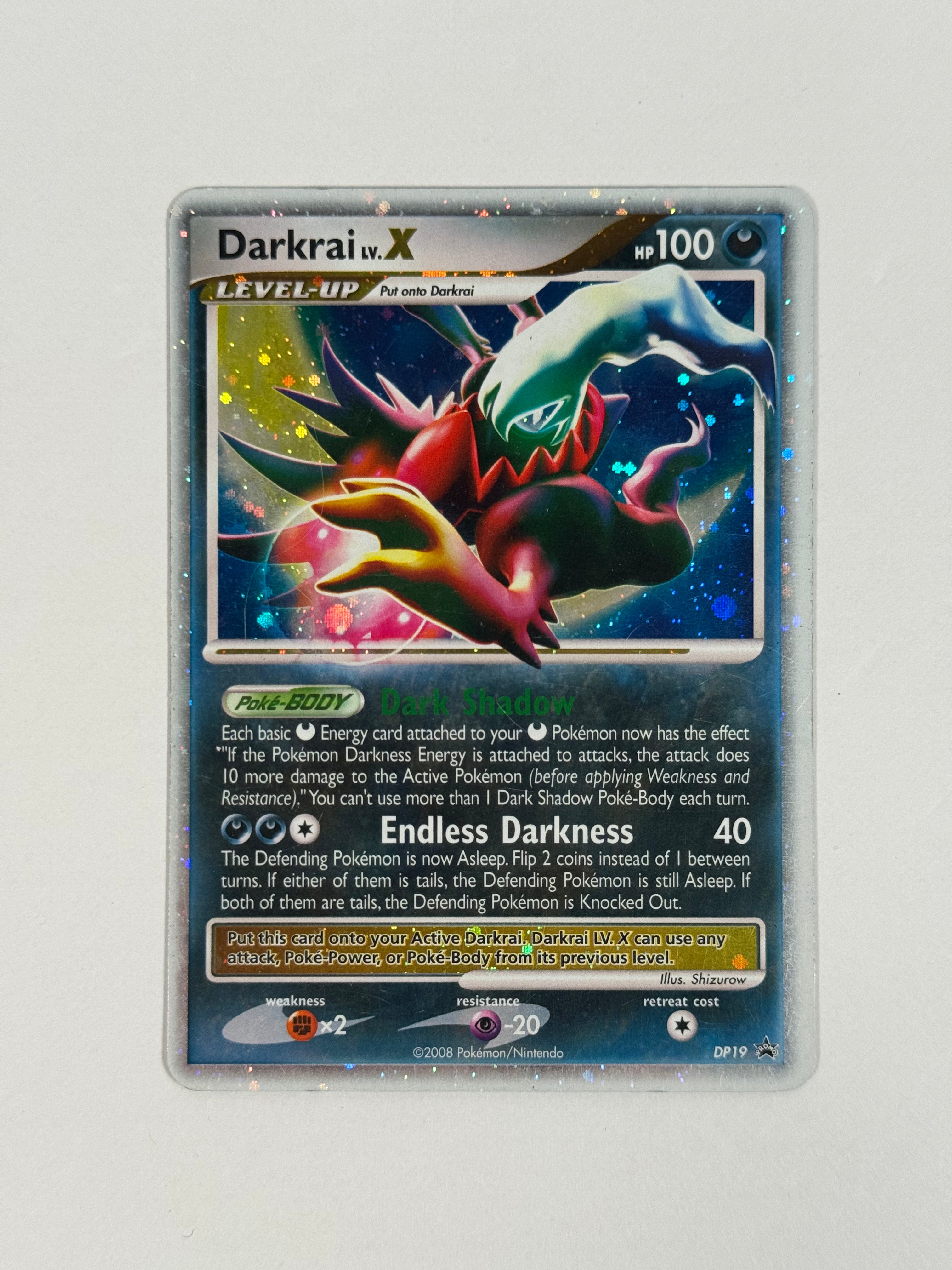 2008 Black Star Promo Darkrai LV. X Holo DP19