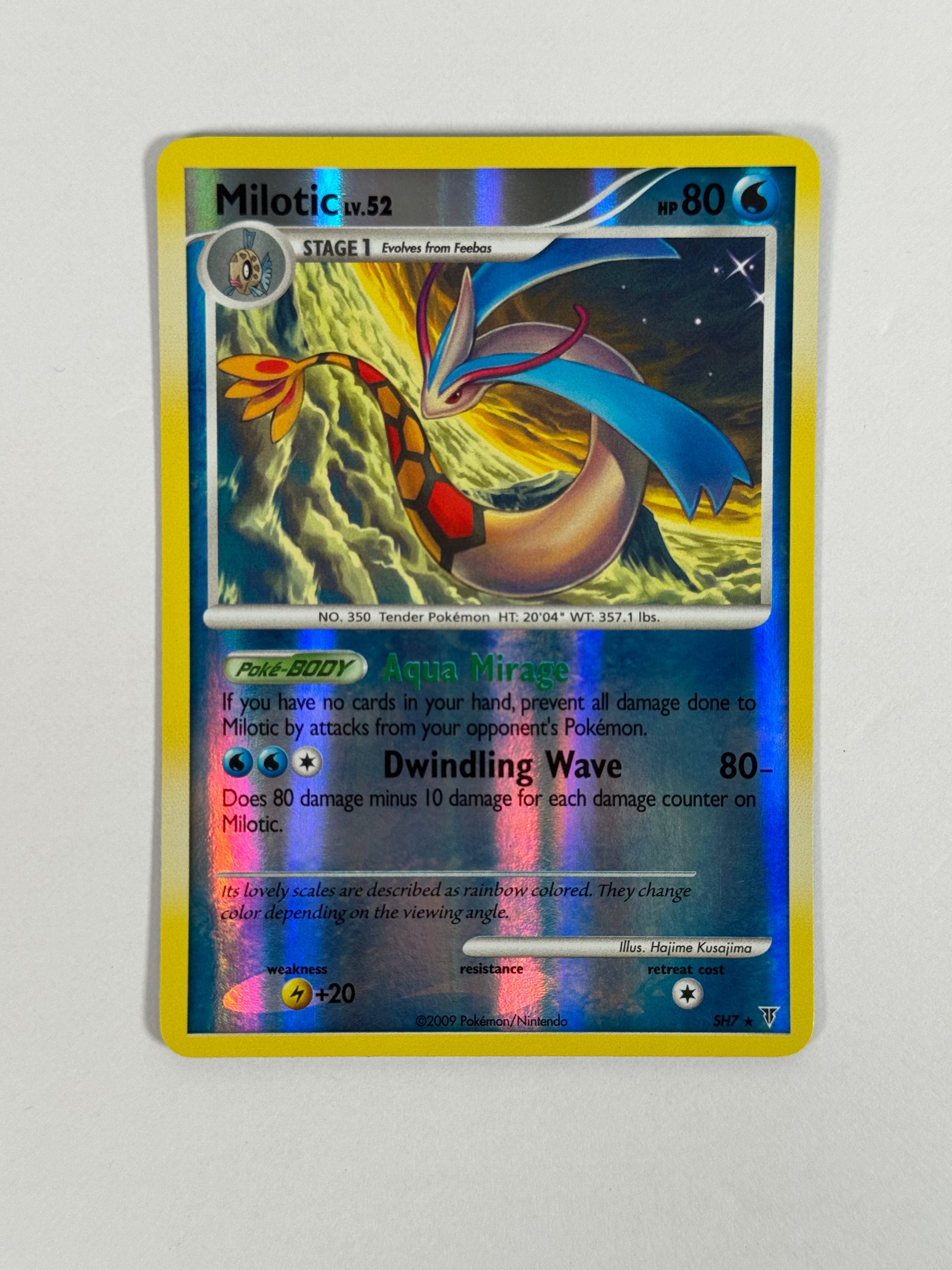 2009 Supreme Victors Milotic LV.52 Reverse Holo SH7