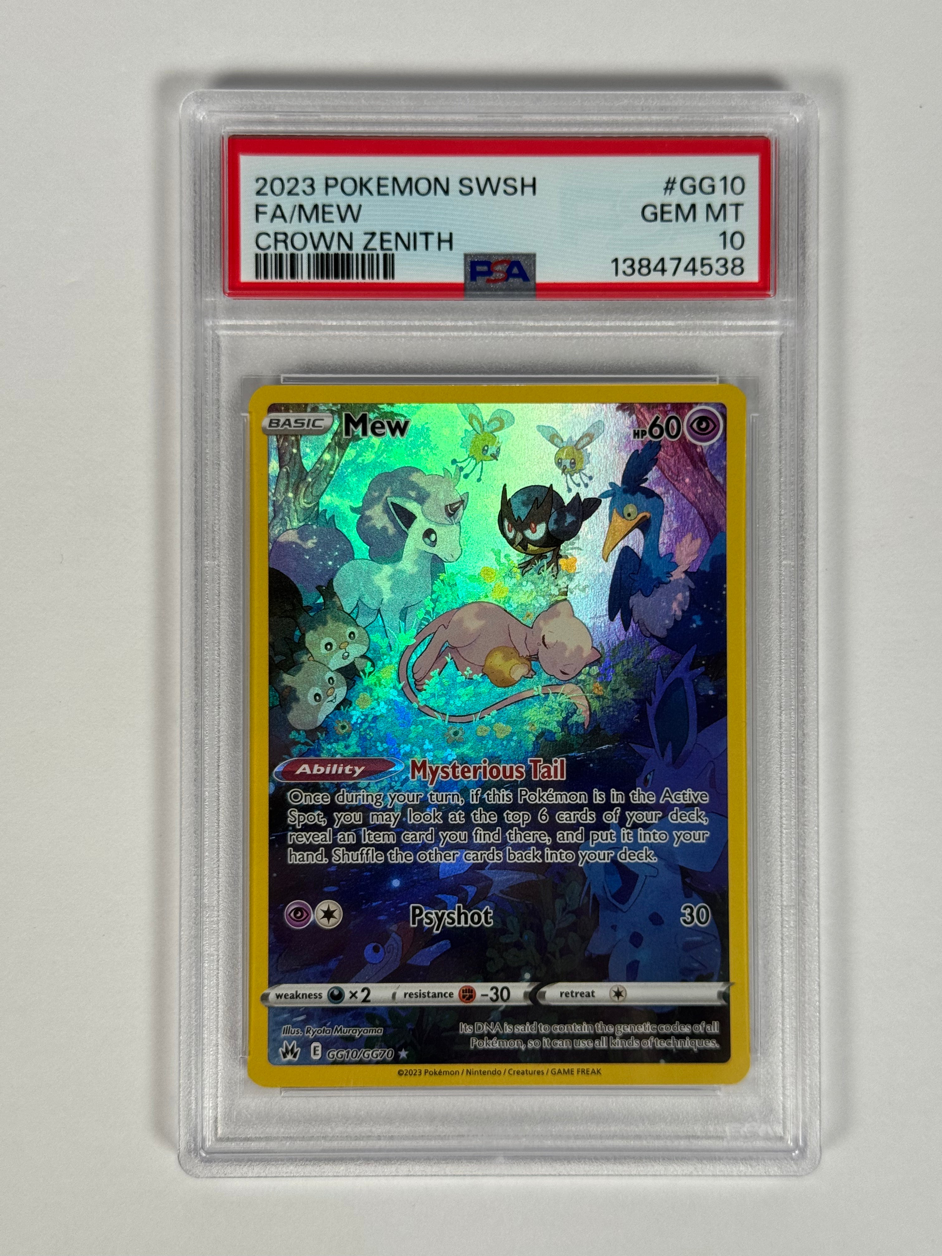PSA 10 Crown Zenith Mew GG10/GG70