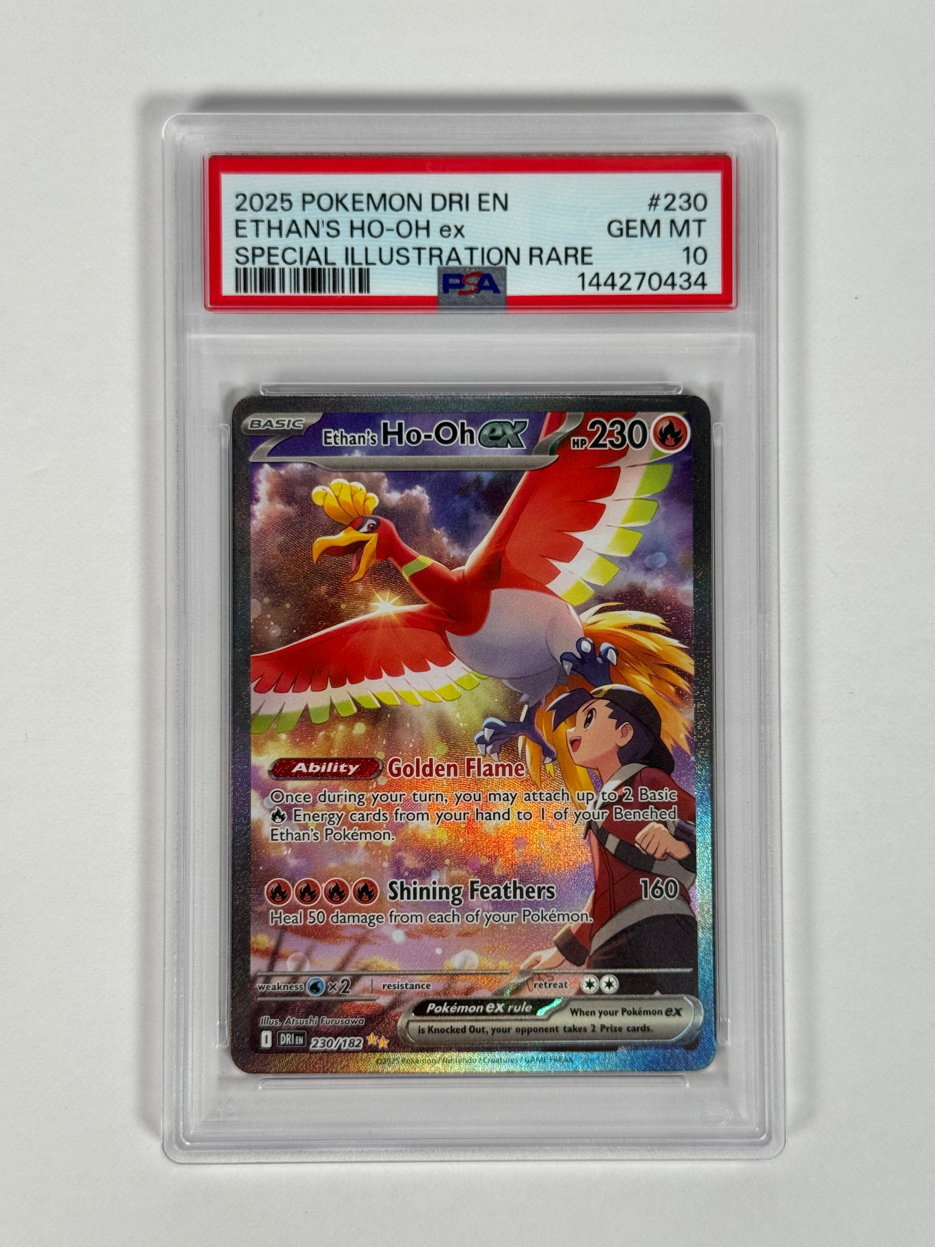 PSA 10 Destined Rivals Ethan's Ho-Oh ex SIR 230/182
