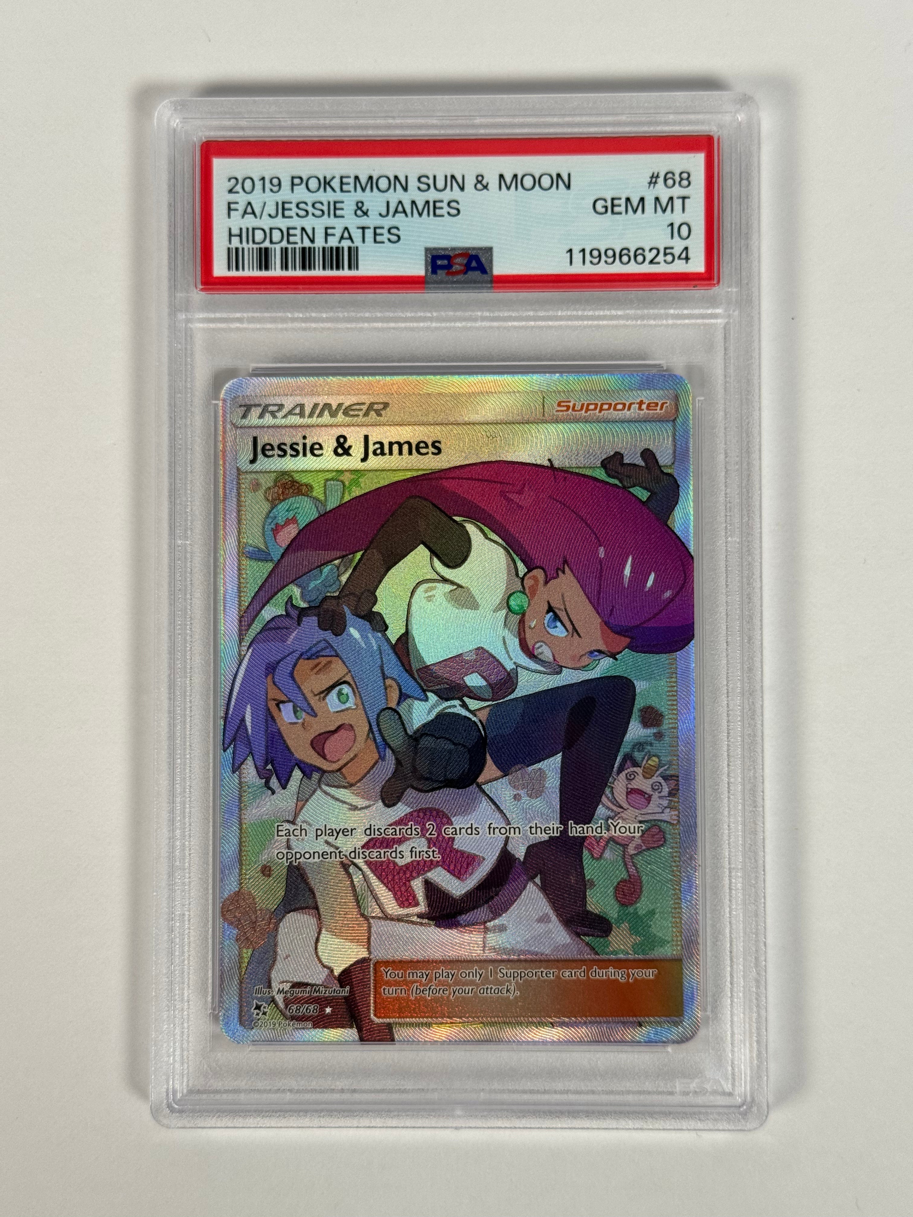 PSA 10 Hidden Fates Jessie & James 68/68